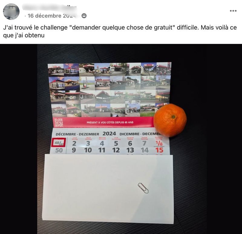 Demander quelque chose de gratuit
