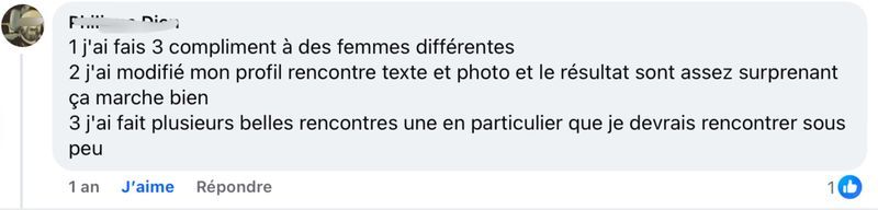3 compliments + profil rencontre