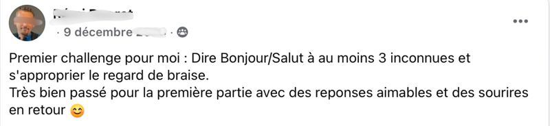 Bonjour à 3 inconnues